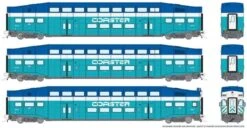 Rapido 146030 HO BiLevel Commuter Car: Coaster - Original: Set #1