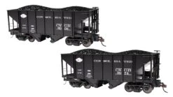 Bachmann 27903 ON30 2-Bay Steel Hopper 2-Pack Consolidated Narrow Gauge RR #3008, 3074