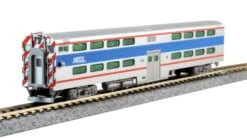 Kato #156-0972 Pullman Bi-Level Cab-Coach Chicago Metra #8750