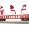 MTH 30-72228 O Gondola Car W/LED Christmas Lights & Lighted Snowmen - Christmas (Red) No. 1225 -Athearn Store 30 72228