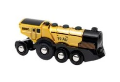 BRIO 33630 Wood Mighty Gold Action Locomotive