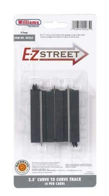 Williams 00265 O E-Z Street 2.5" Curve To Curve Track (4 Pcs)