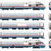 Rapido 525001 N RTL Turboliner (DC/Silent) - Set #1: Amtrak Phase III Early -Athearn Store 525001