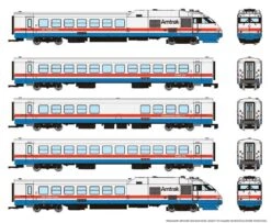 Rapido 525001 N RTL Turboliner (DC/Silent) - Set #1: Amtrak Phase III Early