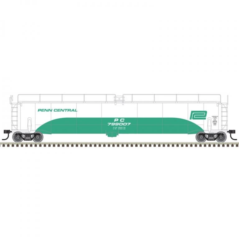 Atlas #50005359 33000 GALLON TANK CAR PENN CENTRAL #799001 3 Atlas #50005359 33000 GALLON TANK CAR PENN CENTRAL #799001