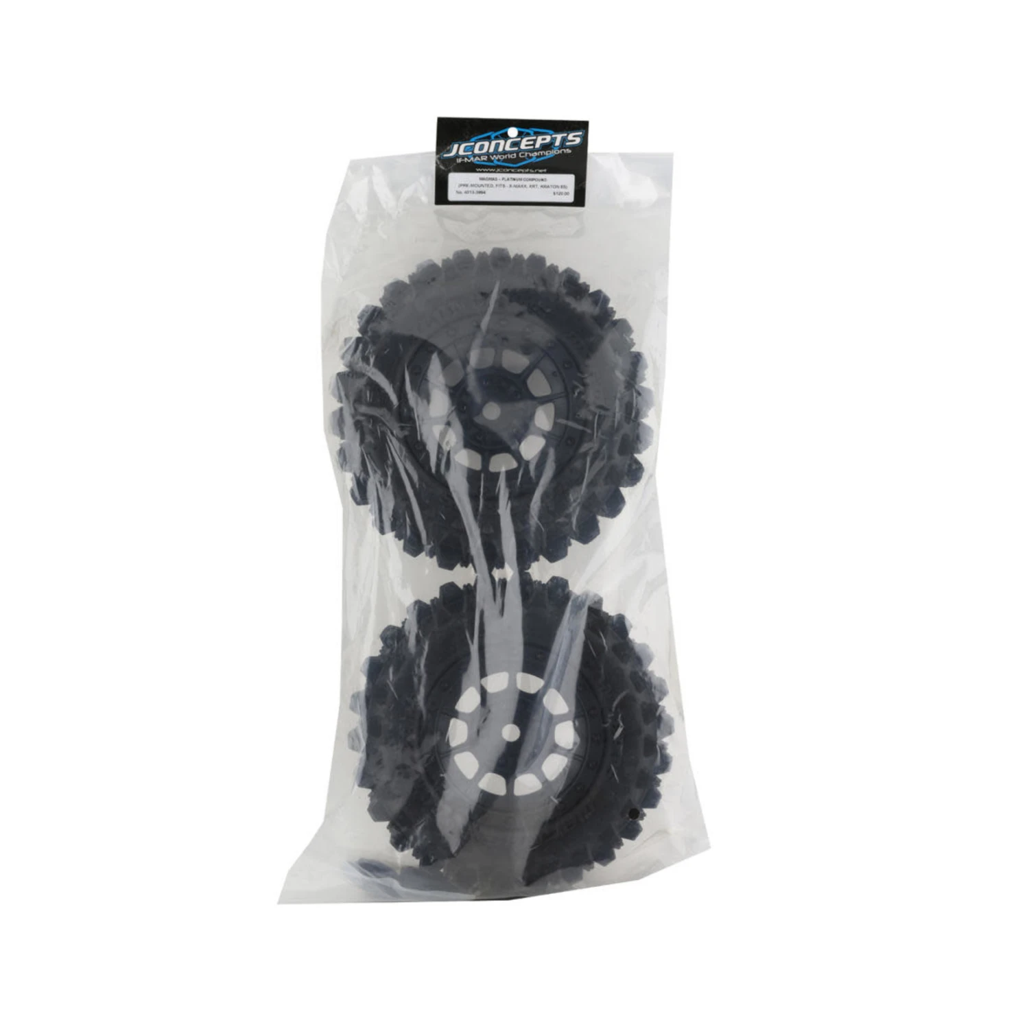 JConcepts Magma Pre-Mounted Monster Truck Tires W/Hazard Wheel (Black) (2) (Platinum) #4013-3994 4 JConcepts Magma Pre-Mounted Monster Truck Tires W/Hazard Wheel (Black) (2) (Platinum) #4013-3994 - Image 2