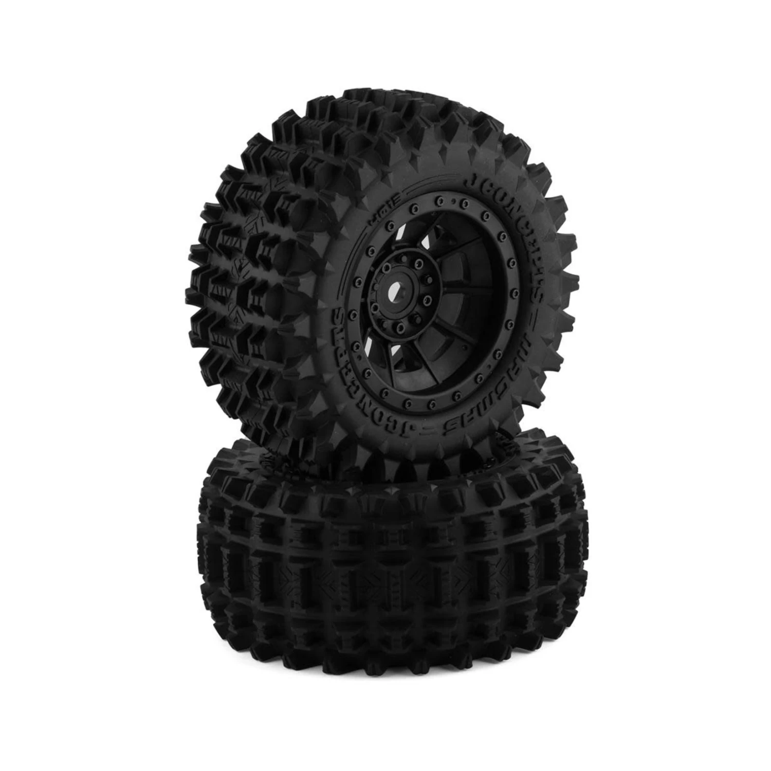 JConcepts Magma Pre-Mounted Monster Truck Tires W/Hazard Wheel (Black) (2) (Platinum) #4013-3994 3 JConcepts Magma Pre-Mounted Monster Truck Tires W/Hazard Wheel (Black) (2) (Platinum) #4013-3994