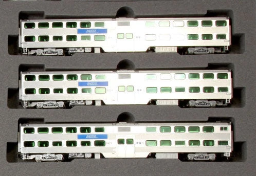 Kato 106-8703DCC N Scale Gallery Bi-Level Commuter Train Metra 3 Car Set With DCC (NO Track Or Power 4 Kato 106-8703DCC N Scale Gallery Bi-Level Commuter Train Metra 3 Car Set With DCC (NO Track Or Power - Image 2