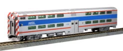 Kato 35-6027 HO Scale Pullman Bi-Level 4 Window Cab Coach Chicago Metra 8730