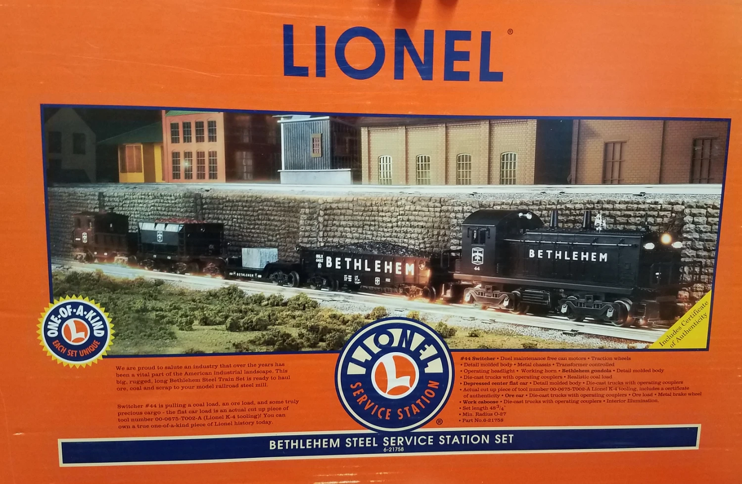 Lionel 6-21758 O Gauge Bethlehem Steel Service Station Set 3 Lionel 6-21758 O Gauge Bethlehem Steel Service Station Set