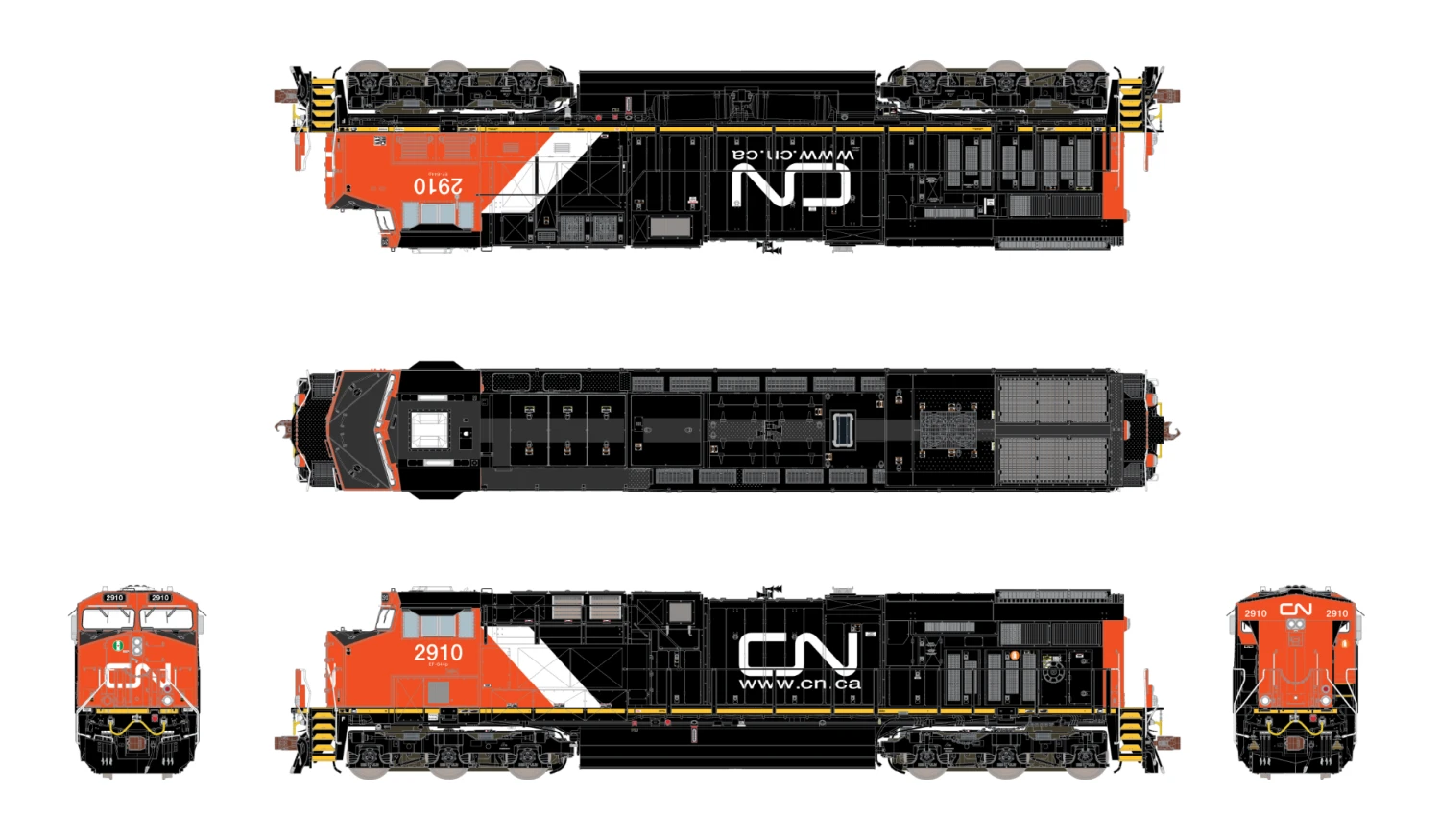 ScaleTrains Rivet 33582 HO Scale GE ES44AC Canadian National CN 2979 DCC & Sound 4 ScaleTrains Rivet 33582 HO Scale GE ES44AC Canadian National CN 2979 DCC & Sound - Image 2
