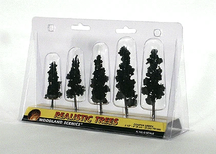 Woodland Scenics TR1560 Ready-Made Pine Tree, 2.5-4" (5-Pack) 4 Woodland Scenics TR1560 Ready-Made Pine Tree, 2.5-4" (5-Pack) - Image 2